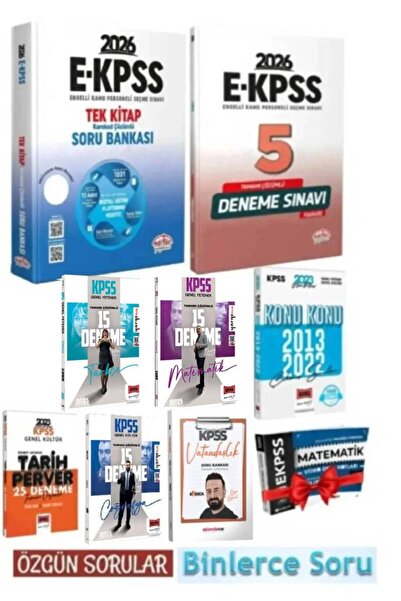 Editör Yayınevi 2026 Editör E KPSS GYGK Soru Bankası+Editör EKPSS Deneme+Yarg...