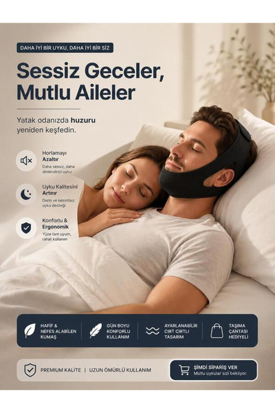 Ankaflex Unisex Kadın Erkek Ayarlanabilir Uyku Horlama önleyici Çene Bandı Ho...