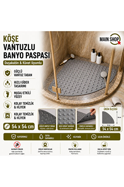 MAİN SHOP Covoraș de duș Covoraș de baie anti-alunecare cu ventuză de duș și ...