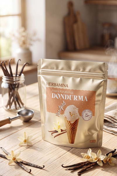 Herbamina Dondurularak Kurutulmuş Vanilyalı Dondurma - 20 gr