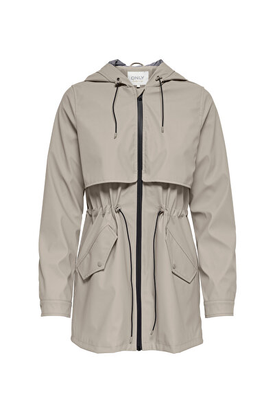 ONLY Gri Kadın Ceket ONLRACE SHORT RAINCOAT OTW