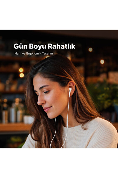 Ttec Pop 3 USB-C Stereo Mikrofonlu Kulakiçi Kablolu Kulaklık