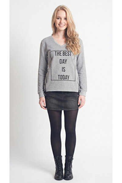 Kallisto Gray Printed Sweat