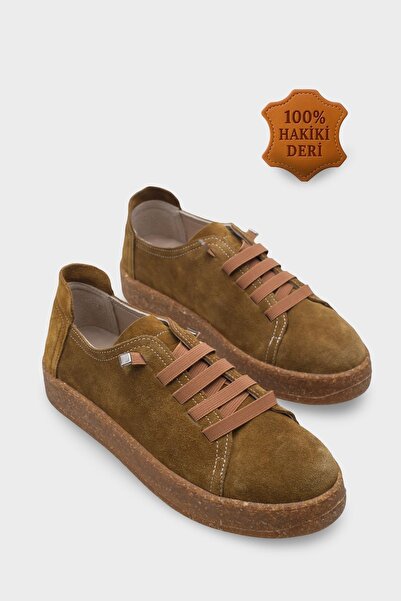 Capone Outfitters Matelda Hakiki Deri Süet Sneaker