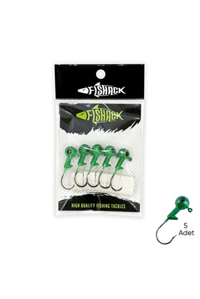 Fishack Kurşunlu Jighead Zoka - 8g - - Yeşil (XHA02) - 5 Adet