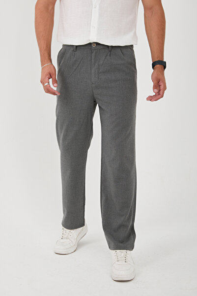 BROCARD Men's Double Pleated Baggy Elastic Waist Quality Comfortable Fabric T...