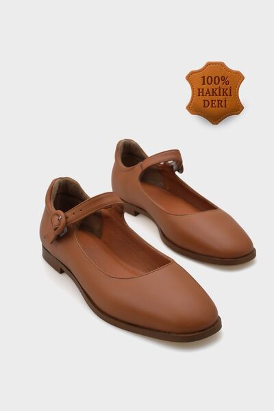 Capone Outfitters Beth Hakiki Deri Mary Jane Kadın Ayakkabı