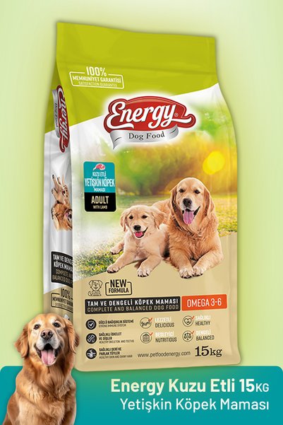 dog food energy Kuzu Etli Yetişkin Köpek Maması - 15 kg