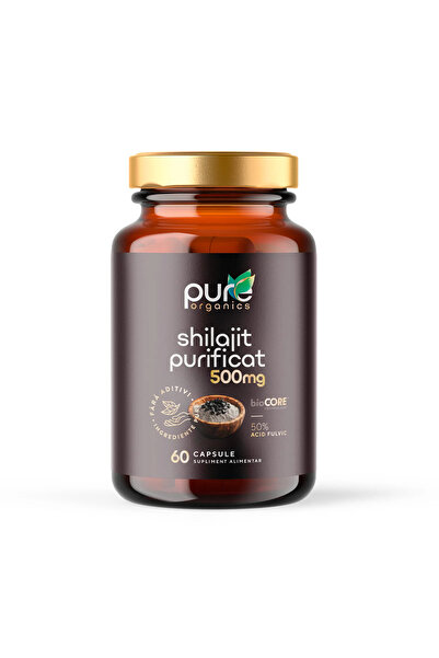 pureorganics Shilajit 50% acid fulvic – Energie și recuperare | 60 capsule