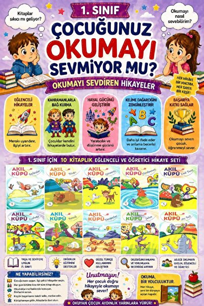 5 Renk Yayınları 1 .Sınıf Okumayı Sevdiren 10 lu Hikaye Seti (16 sayfa)