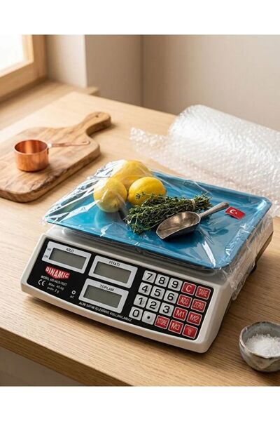 viwex Model Market Pazarcı Ve Kasap Terazisi 200 Saat Şarjlı Kullanım 40 Kg E...
