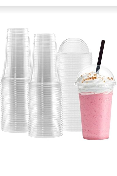 Miopack Pipet Hariç 350 cc Plastik Pet Limonata Milkshake Bardağı 100 Adet Ka...
