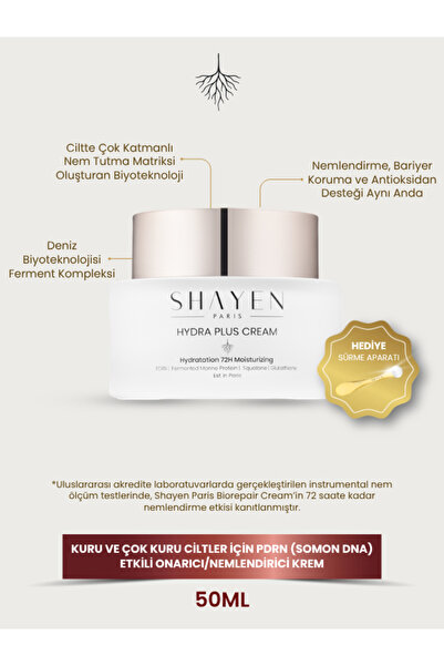Shayen Paris HYDRA PLUS CREAM 72H I Kuru Ciltler İçin 72 Saat Etkili Yüz Krem...
