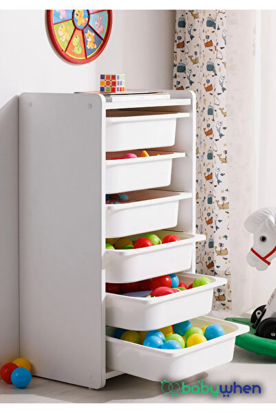 Babywhen Bw 2310 - Bebek Çocuk Oyuncak Dolabı - Oyuncak Sandığı - Oval Kenar ...