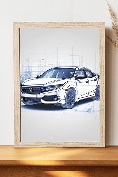 Luna Marissa Αφίσα Honda Civic - Αφίσα αυτοκινήτου από γυαλιστερό χαρτί χωρίς...