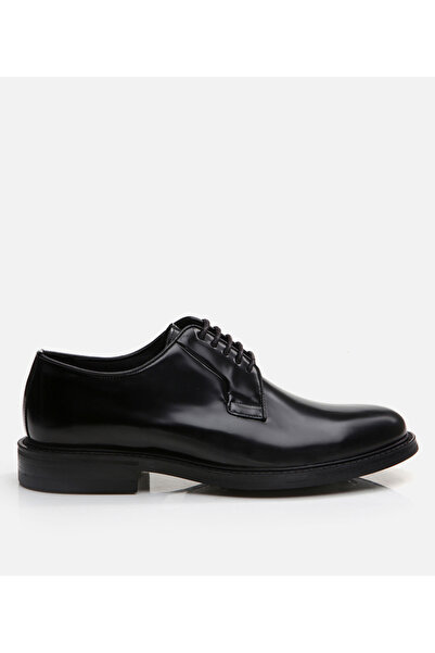 Hotiç Men's Leather Black Casual Shoes