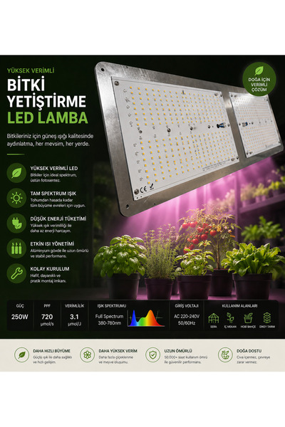 HLS Tam Spektrum LED Bitki Yetiştirme Lambası İç Mekan Bitkileri İçin GEN 5 L...