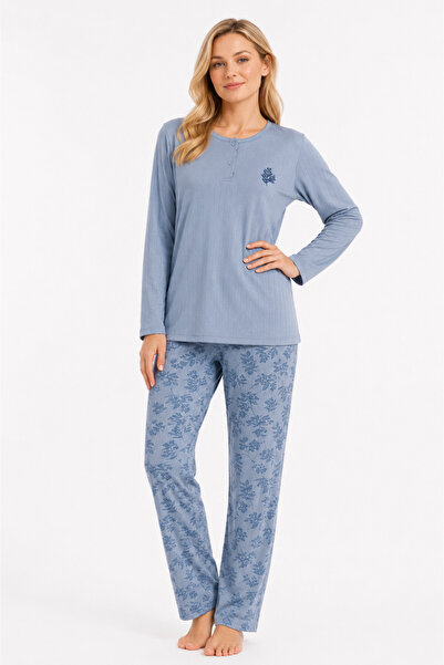 Mutlu City Women's Comfortable Fit Mom Pajama Set for Middle Ages and Older W...