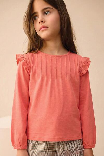 Cigit Tricou cu nervuri 3-10 ani Coral