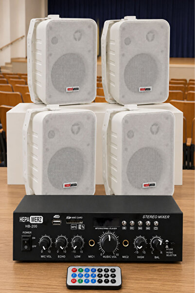 Lastvoice Ekonomi Wall Paket-4w Anfi Ve Duvar Hoparlörü Seti (1 ANFİ 4 HOPARLÖR)