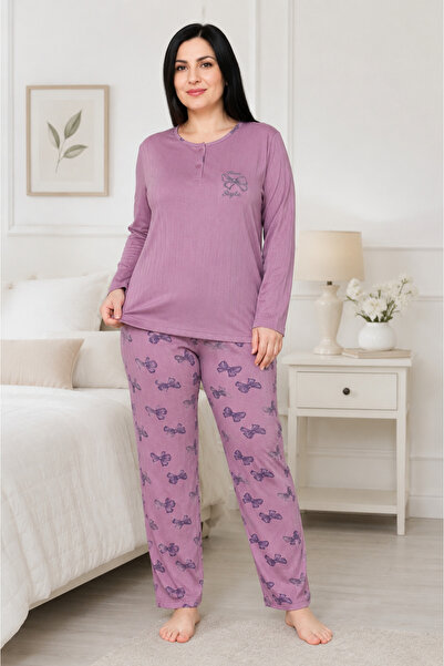 Mutlu City Women's Comfortable Fit Mom Pajama Set for Middle-Aged and Older W...