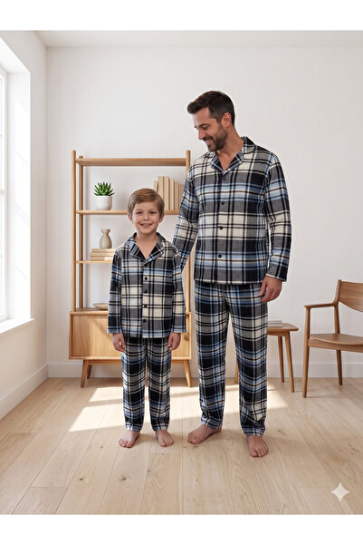 Fil Kids Pijama pentru băieți, bumbac piese, din țesătură mercerizată, albast...