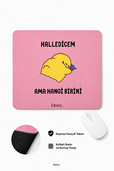 Duxy Esprili Desenli Mouse Pad, 23x19 cm, Kaymaz Taban, Ev, Ofis ve Oyun için...