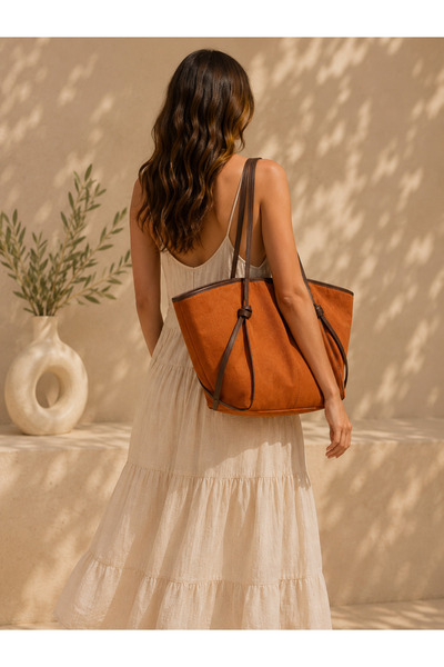 Bags Italia Geanta de dama shopper, din piele maro