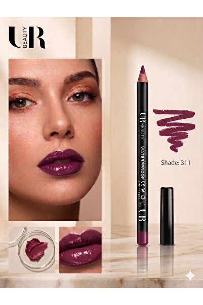 URbeauty يو أر بيوتي - قلم تحديد الشفاه - مقاوم للماء -311 فوشيا داكن - Dark ...