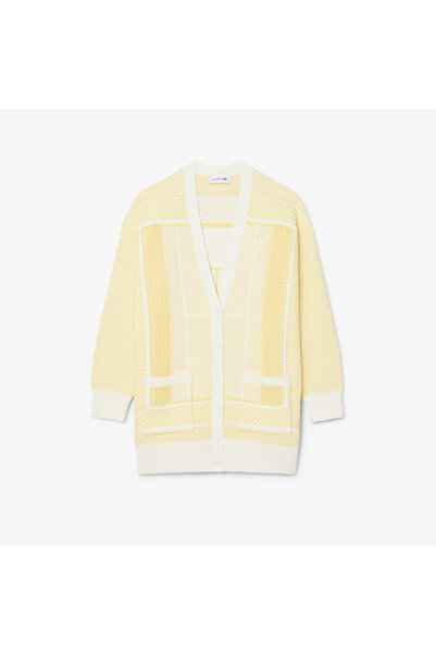 Lacoste Tennis Court Jacquard Long Cardigan - AF9871-00-IHX