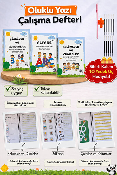 Nimbookid Sihirli Kalemli Oluklu Yazmayı Kolayca Öğreten Kitap(Kabartmalı) Al...