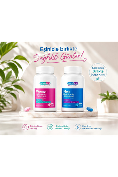 Nutrivita Nutrition Men Women Multivitamin 90 Tablet 2 Ürün