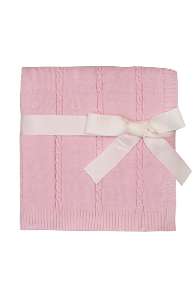 Minycenter Baby Girl Knitwear Blanket 80 X 100 One Size Pink