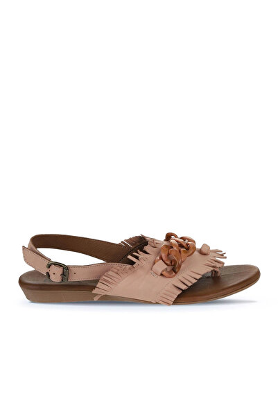 Bueno Shoes Sandale Flip Flops de damă din piele pudrată 01wu7440