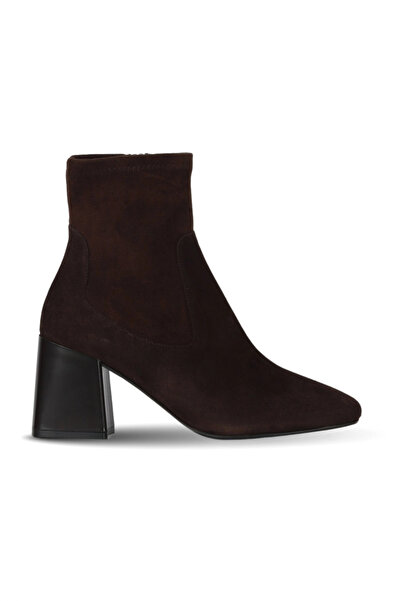 Bueno Shoes Brown Suede-Stretch Women's Heeled Boots 42Wb6310