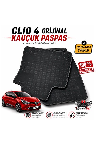 Renault Clio 4 Uyumlu Orijinal Kauçuk Paspas – Logolu (2013-2020) 8900100333