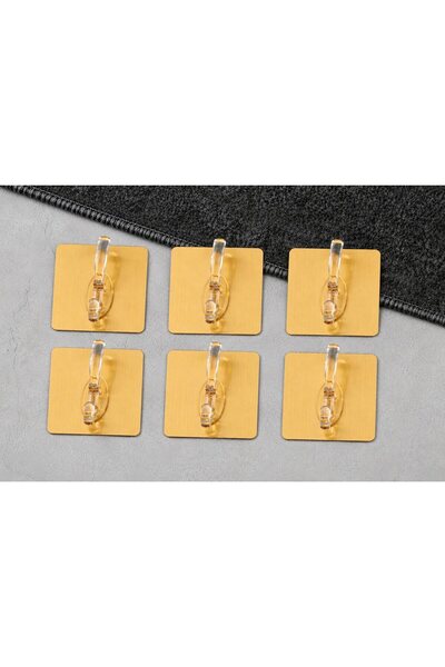ARVALE Gold Güçlü Yapışkanlı Askı – Kolay Montaj, Vidalama Gerektirmez - 6 Adet