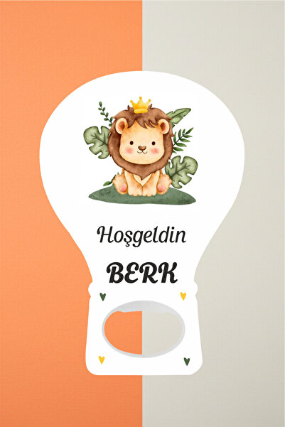 Hedef Plus 10 Adet Aslan Magnet Açacak Yeni Doğan Erkek Bebek, Doğum Günü, Er...