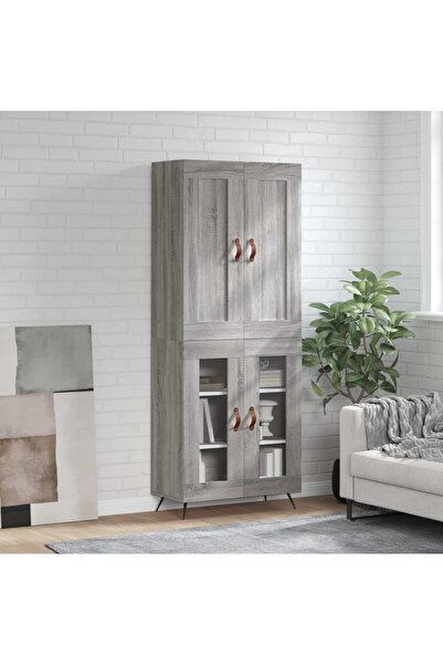Concept Dulap înalt, gri sonoma, 69,5x34x180 cm, lemn compozit