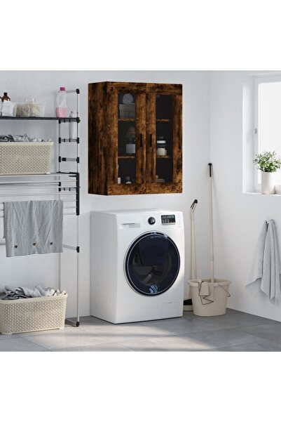 Concept Dulap montat pe perete, stejar fumuriu, 69,5x34x90 cm