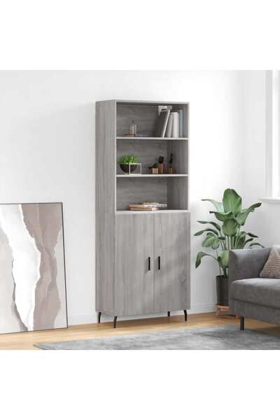 Concept Dulap înalt, gri sonoma, 69,5x34x180 cm, lemn compozit