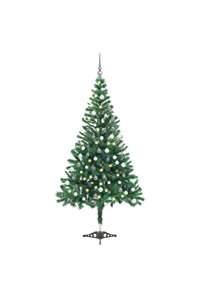 Concept Brad de Crăciun artificial cu LED-uri&globuri 120 cm 230 ramuri