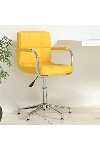 Concept Scaun de birou pivotant, galben muștar, material textil