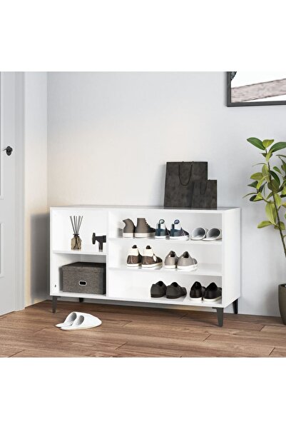 Concept Pantofar, alb extralucios, 102x36x60 cm, lemn compozit