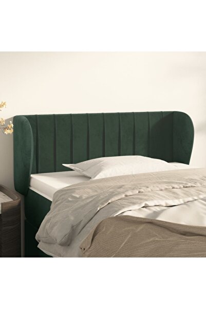 Concept Tăblie de pat cu aripioare verde închis 83x23x78/88 cm catifea