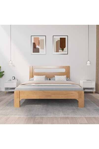 Concept Noptiere, 2 buc., alb extralucios, 50x46x50 cm, lemn prelucrat