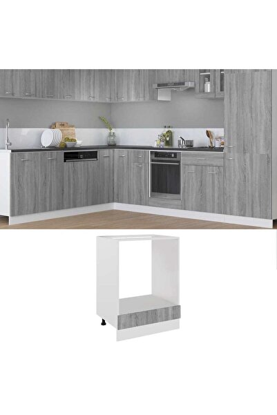 Concept Dulap pentru cuptor, gri sonoma, 60x46x81,5 cm, lemn compozit