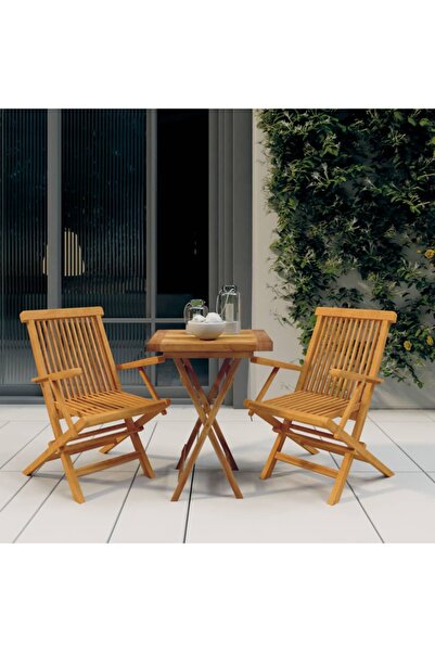 Concept Set mobilier de grădină, 3 piese, lemn masiv de tec