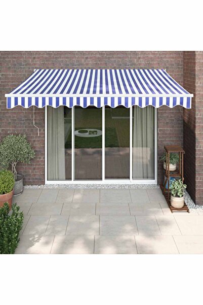 Concept Copertina automată retractabilă, albastru și alb, 3,5x2,5 m