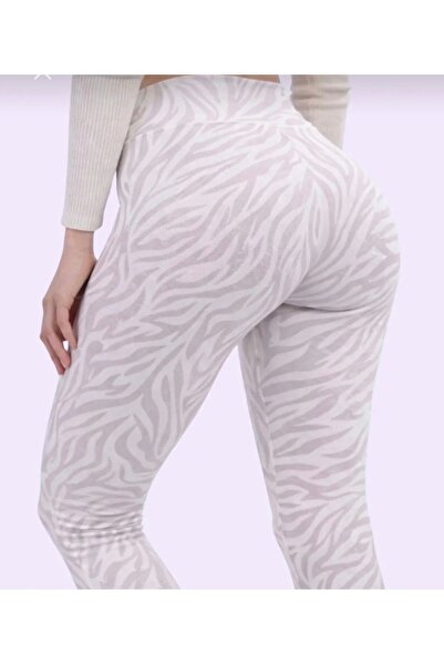 önerS Kadın Zebra Desenli Toparlayıcı Tayt – Yüksek Bel, Fitilli Premium Kuma...